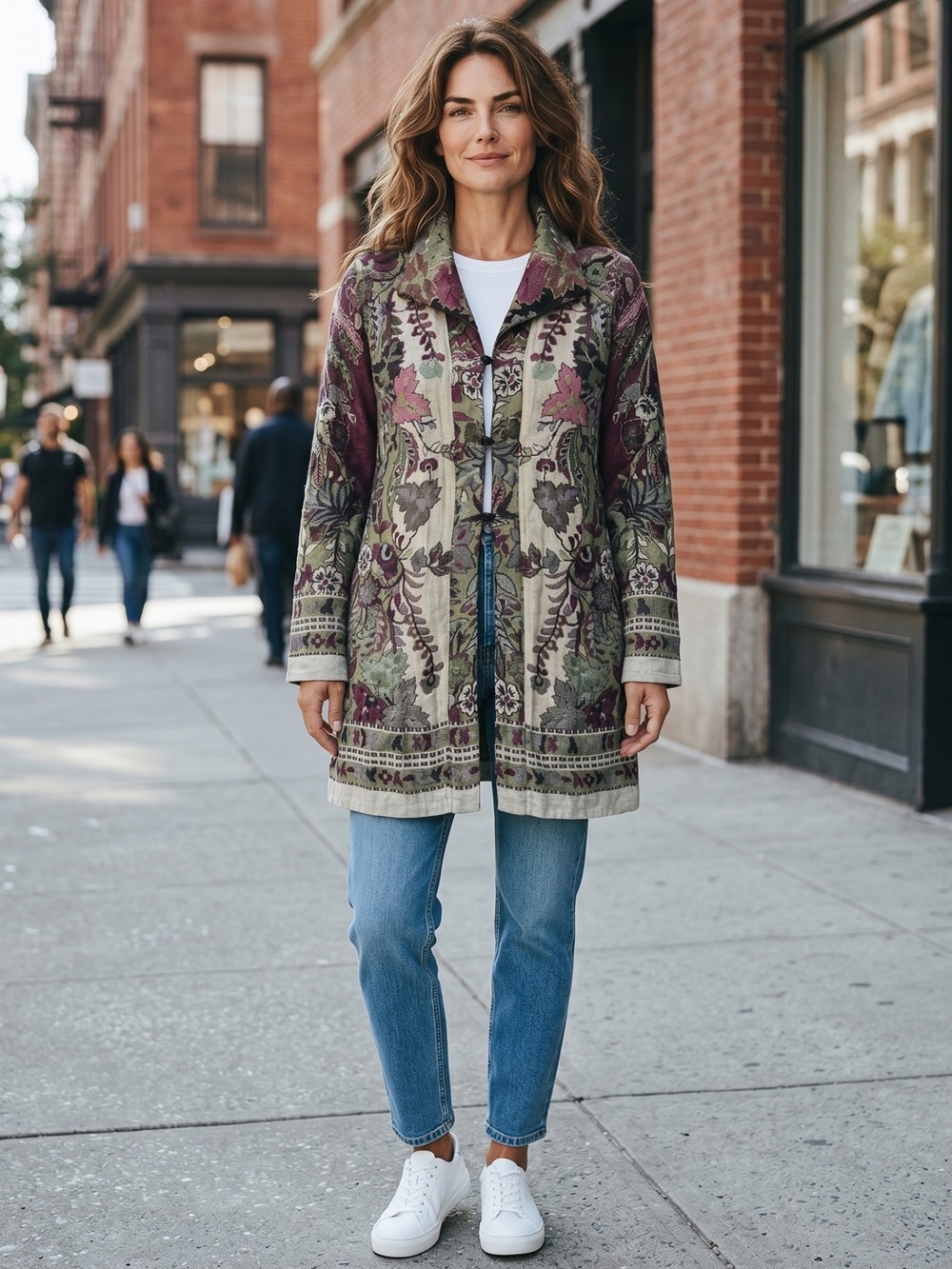 NWT New Vintage TravelSmith Floral Tapestry Print Cardigan Jacket Size M